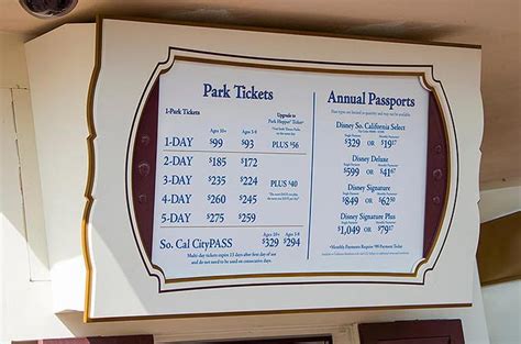 disneyland resort ticket prices